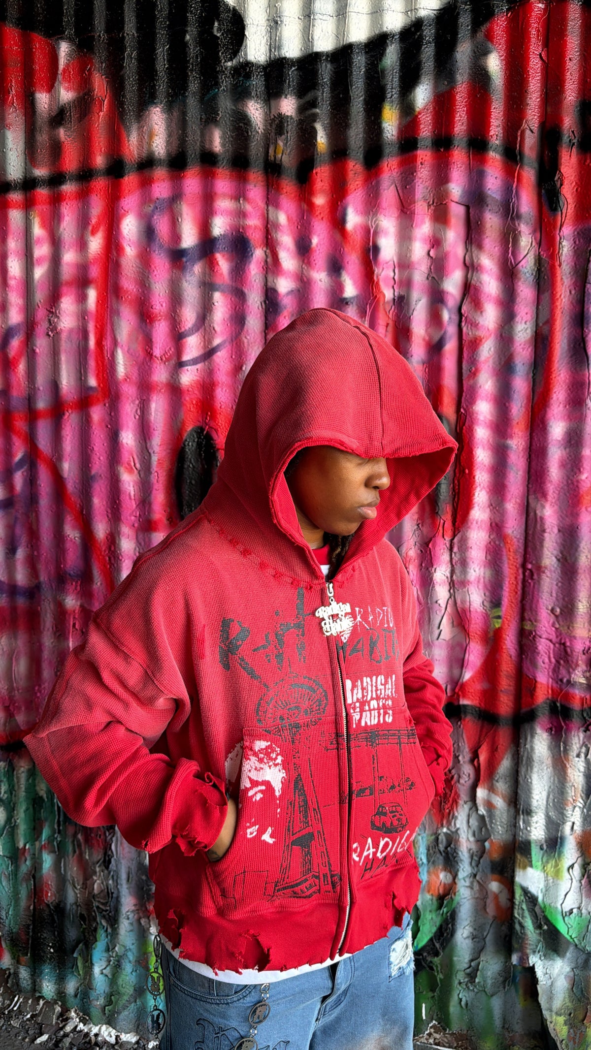 RED THERMAL ZIP UP