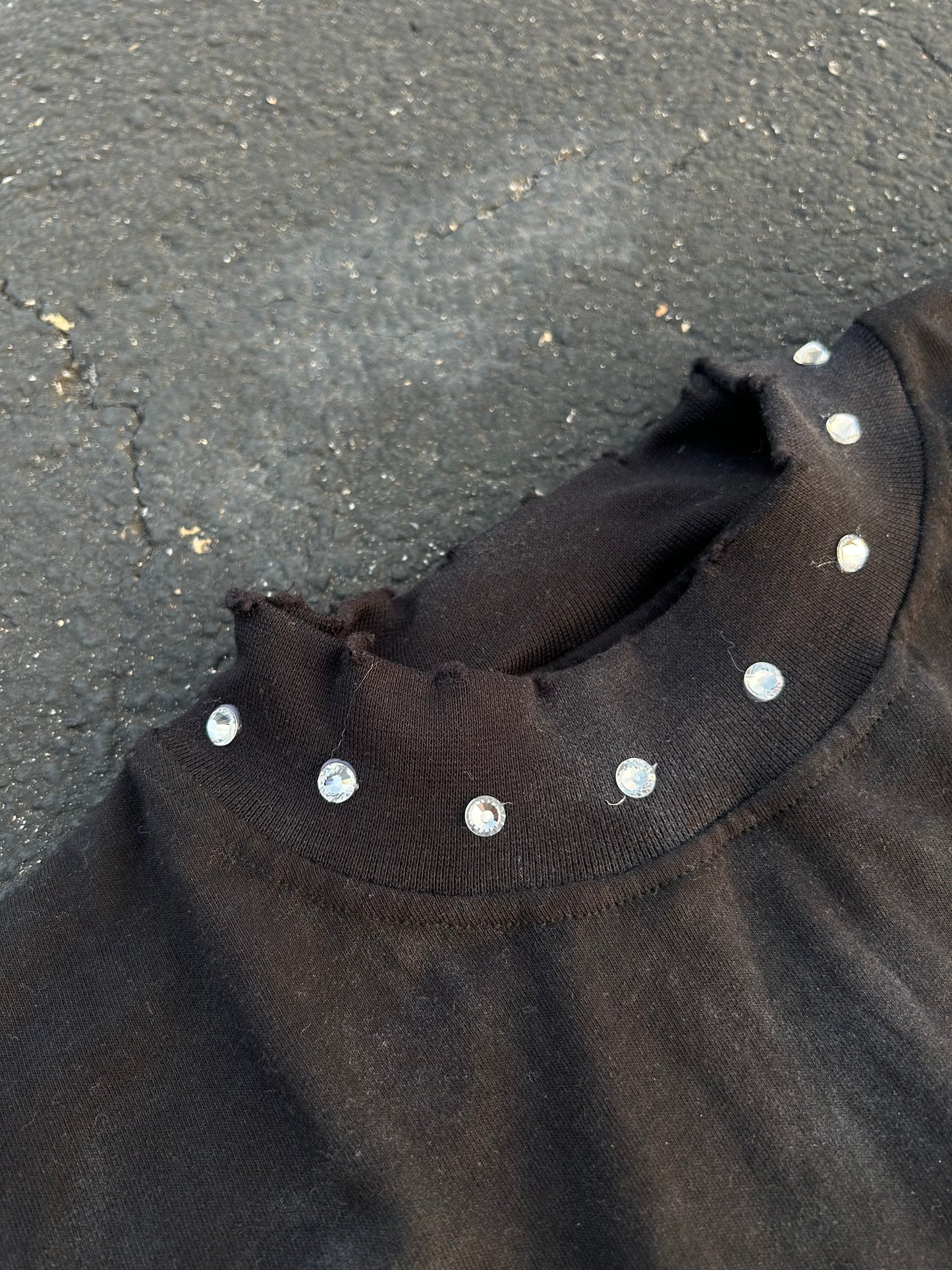 Boxy Black Stone Shirt