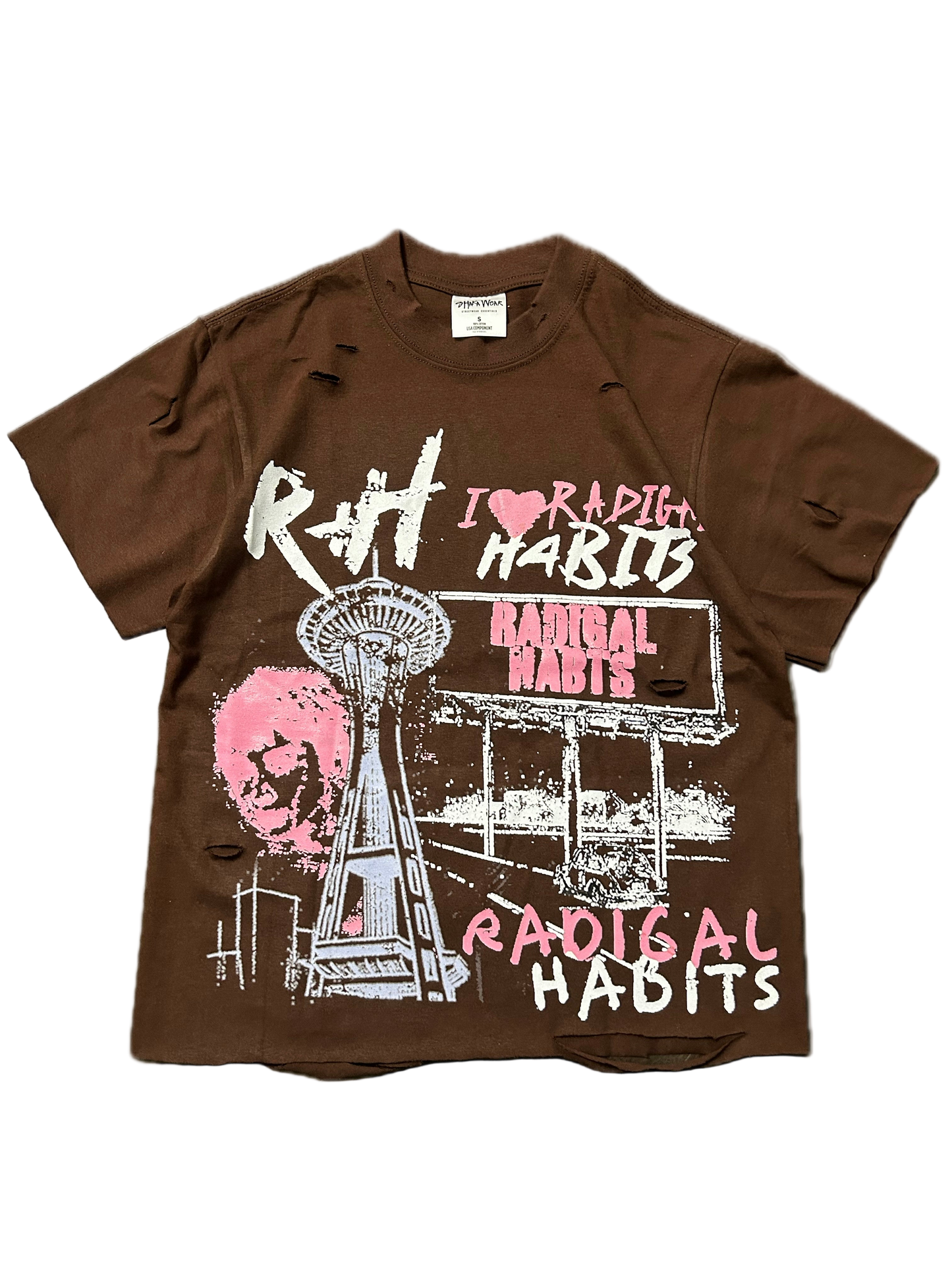 Brown I Love Radigal Tee