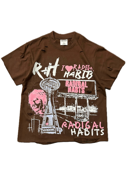 Brown I Love Radigal Tee