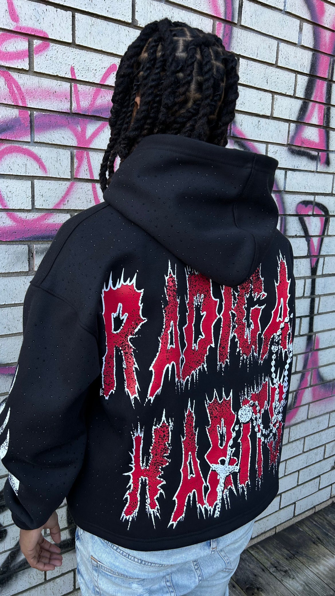 Black Rhinestone Hoodie