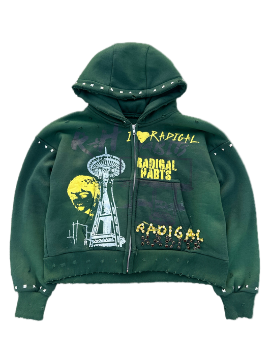Green Zip Up