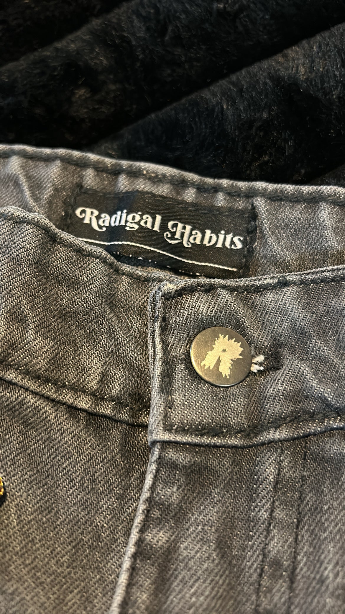 Grey Rhinestone Jorts