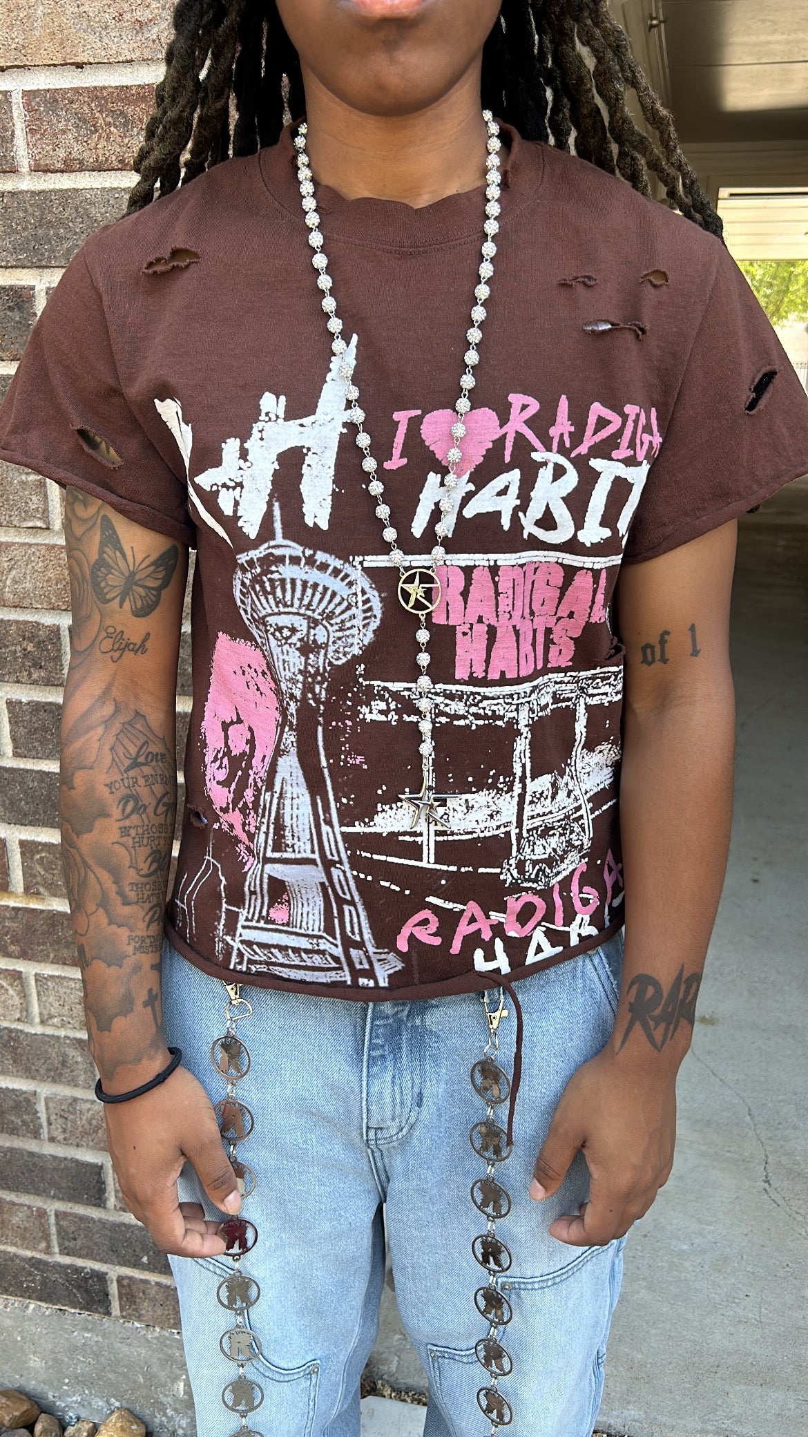 Brown I Love Radigal Tee