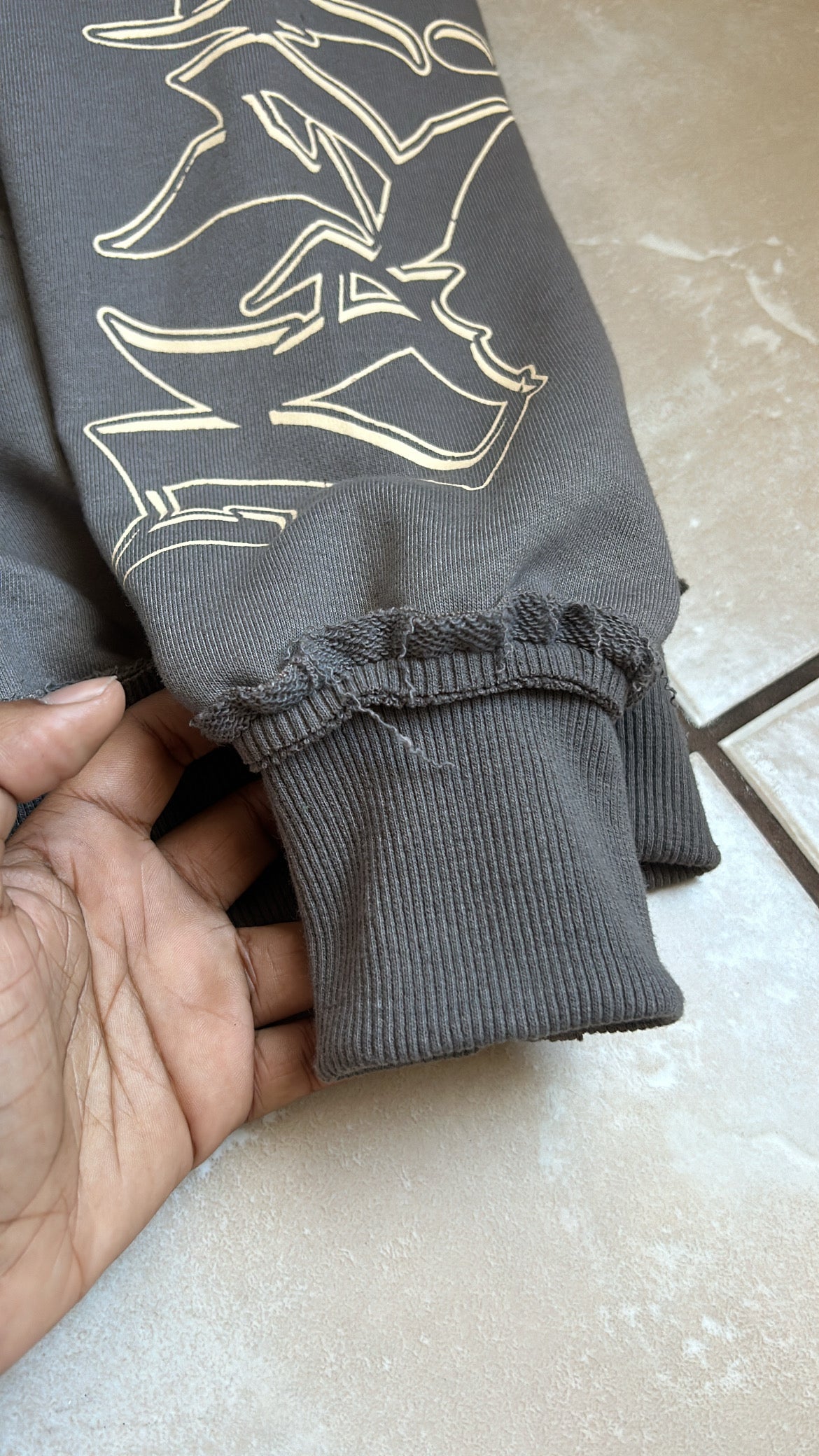 Grey Distressed Zip up