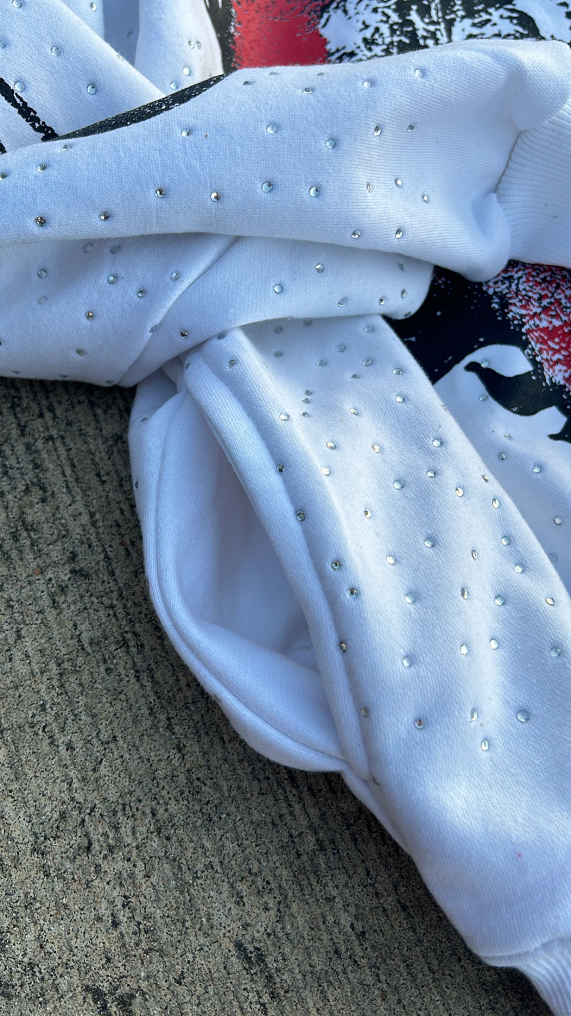 White Rhinestone Hoodie