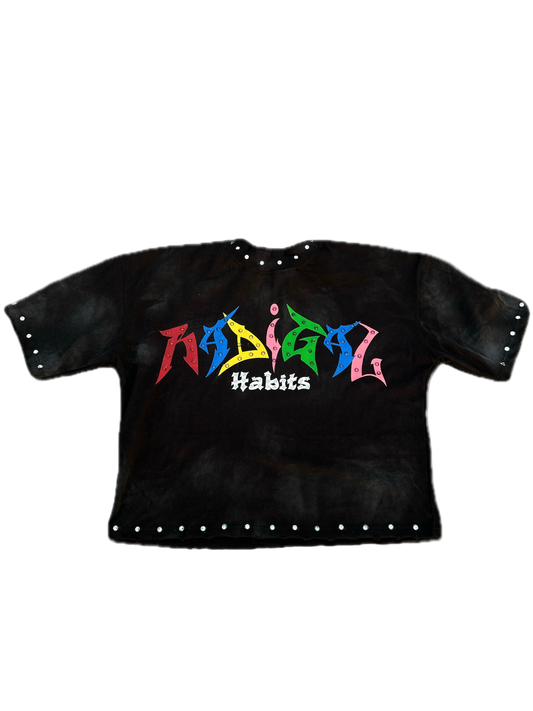 Boxy Black Stone Shirt