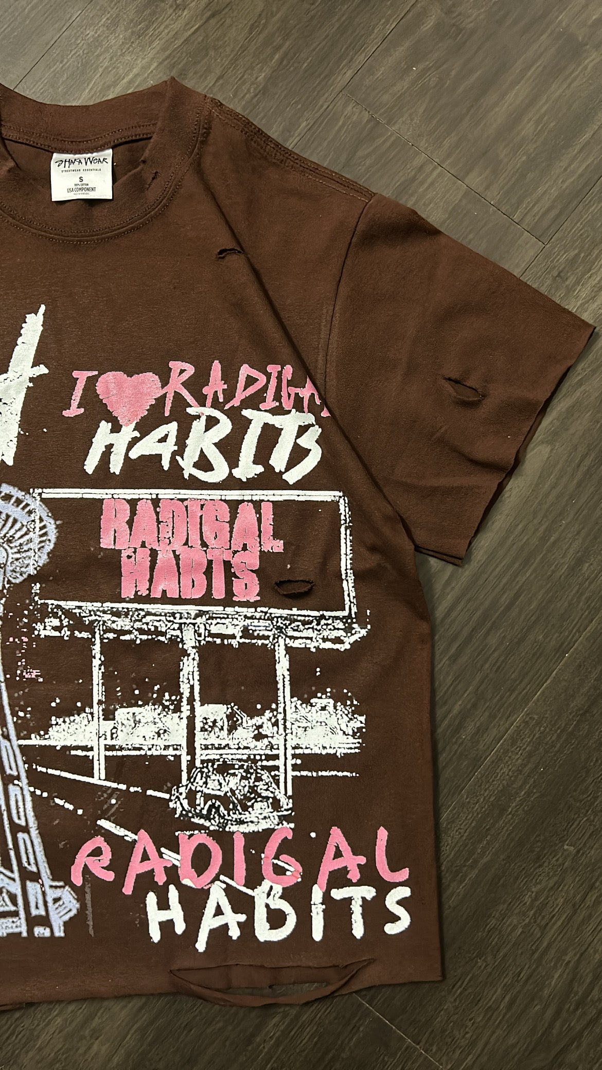 Brown I Love Radigal Tee