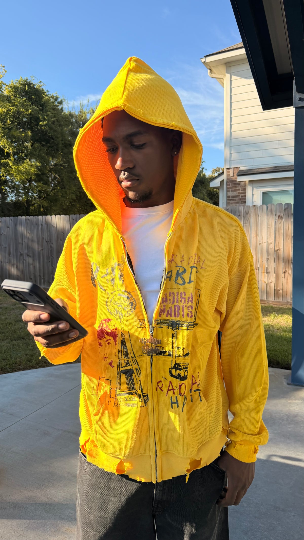 Yellow Thermal Zip Up