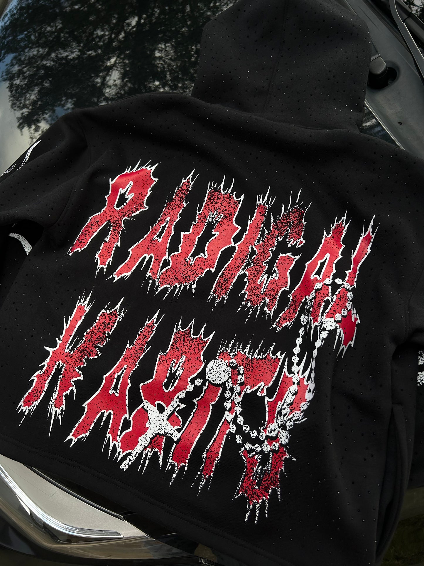 Black Rhinestone Hoodie