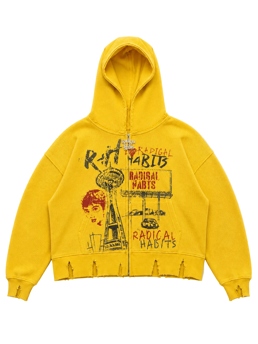 Yellow Thermal Zip Up