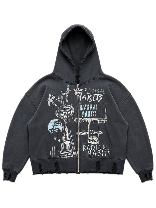 BLACK THERMAL ZIP UP