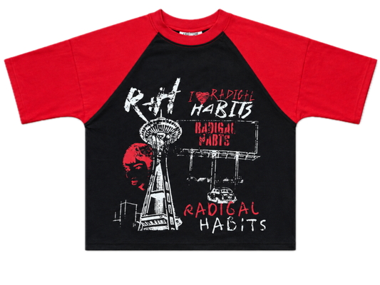 RED AND BLACK CITY TEE