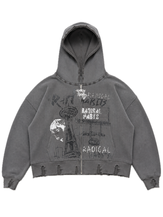 Grey Thermal Zip up