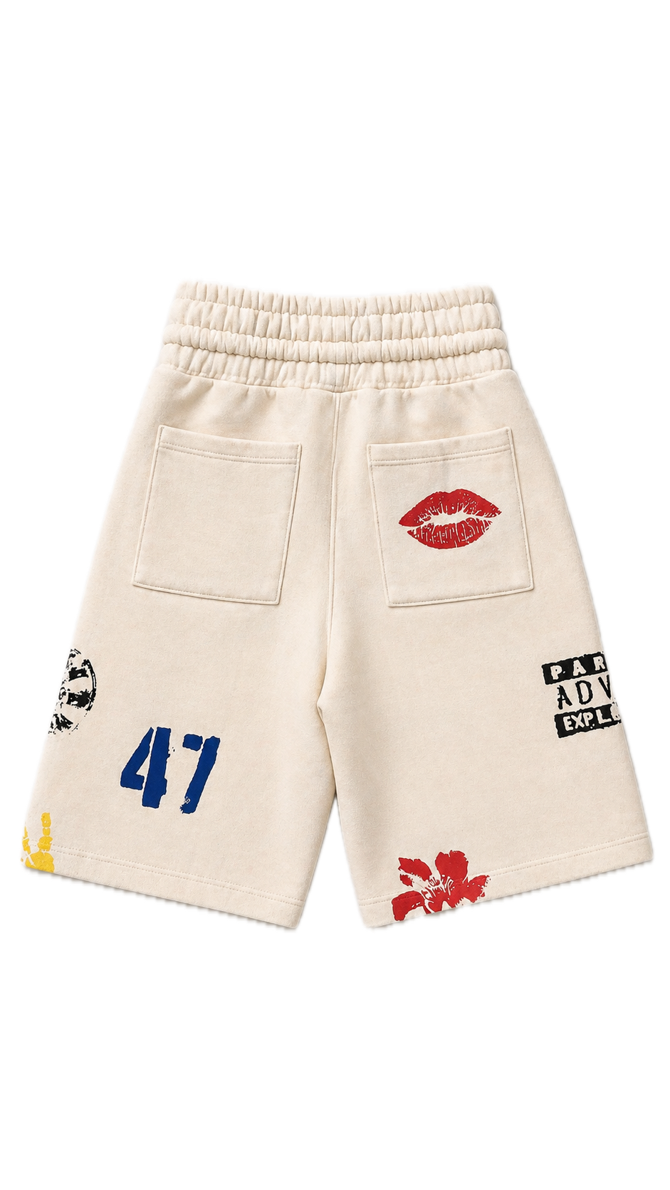 CREAM 3/4 SHORTS